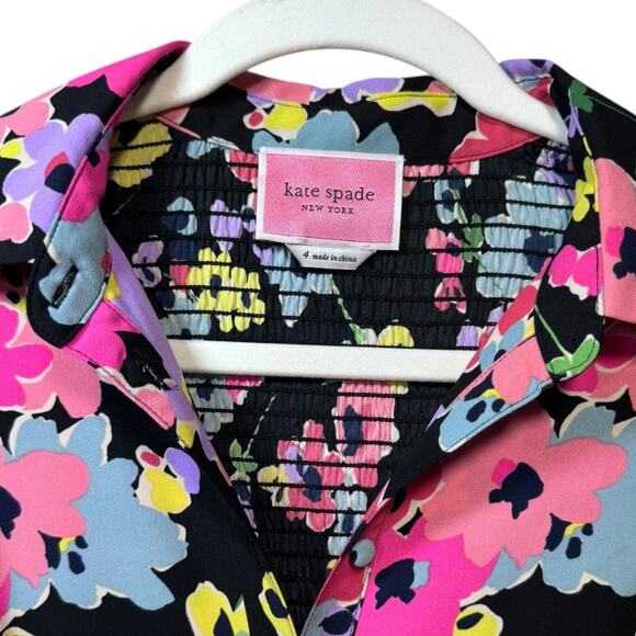 Kate Spade Wildflower Bouquet Midi Dress - Size 4 - Picture 3 of 4